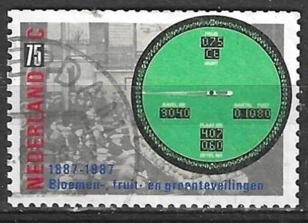 Nederland 1987 - Yvert 1291 - Veilingen - Klok (ST), Verzenden, Gestempeld