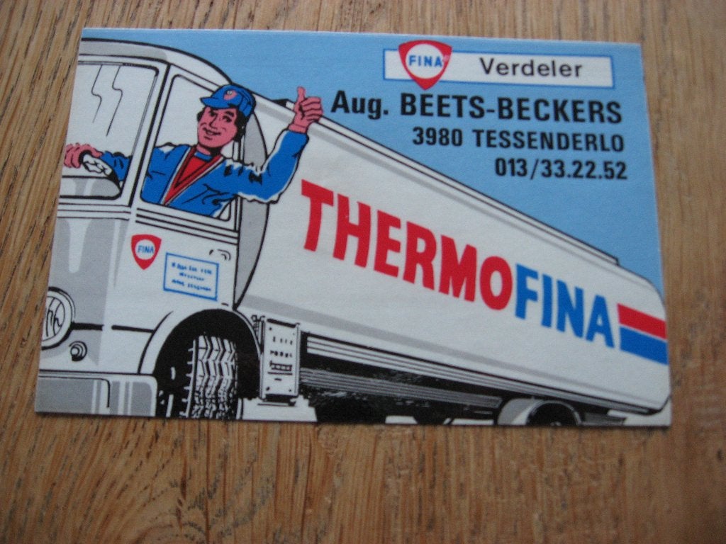 Sticker Fina ThermoFina Oevel 12 x 8 cm, Ophalen of Verzenden, Nieuw, Auto of Motor