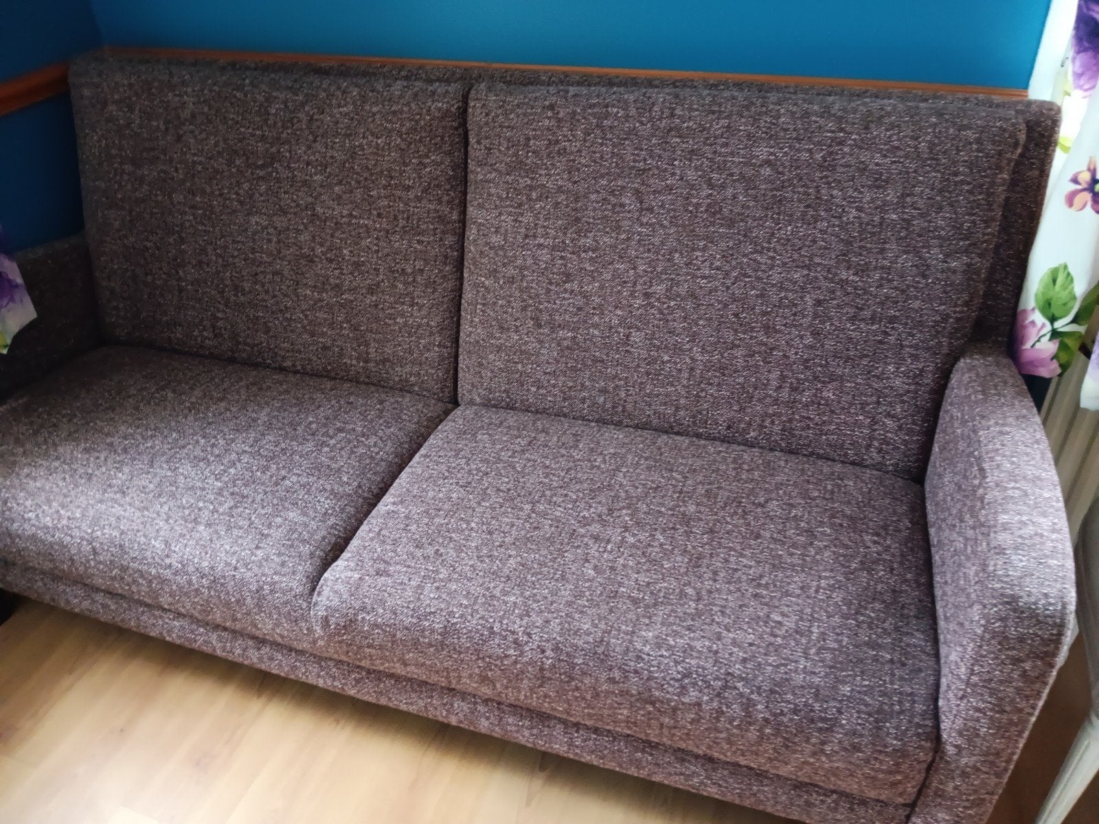 vends canapé fixe 2-3places presque neuf, Trois personnes, Banc droit, Comme neuf, Enlèvement