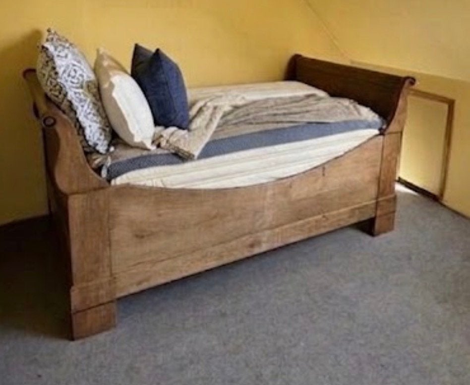 Bateau bed massief hout, Huis en Inrichting, Ophalen, Gebruikt, Twijfelaar