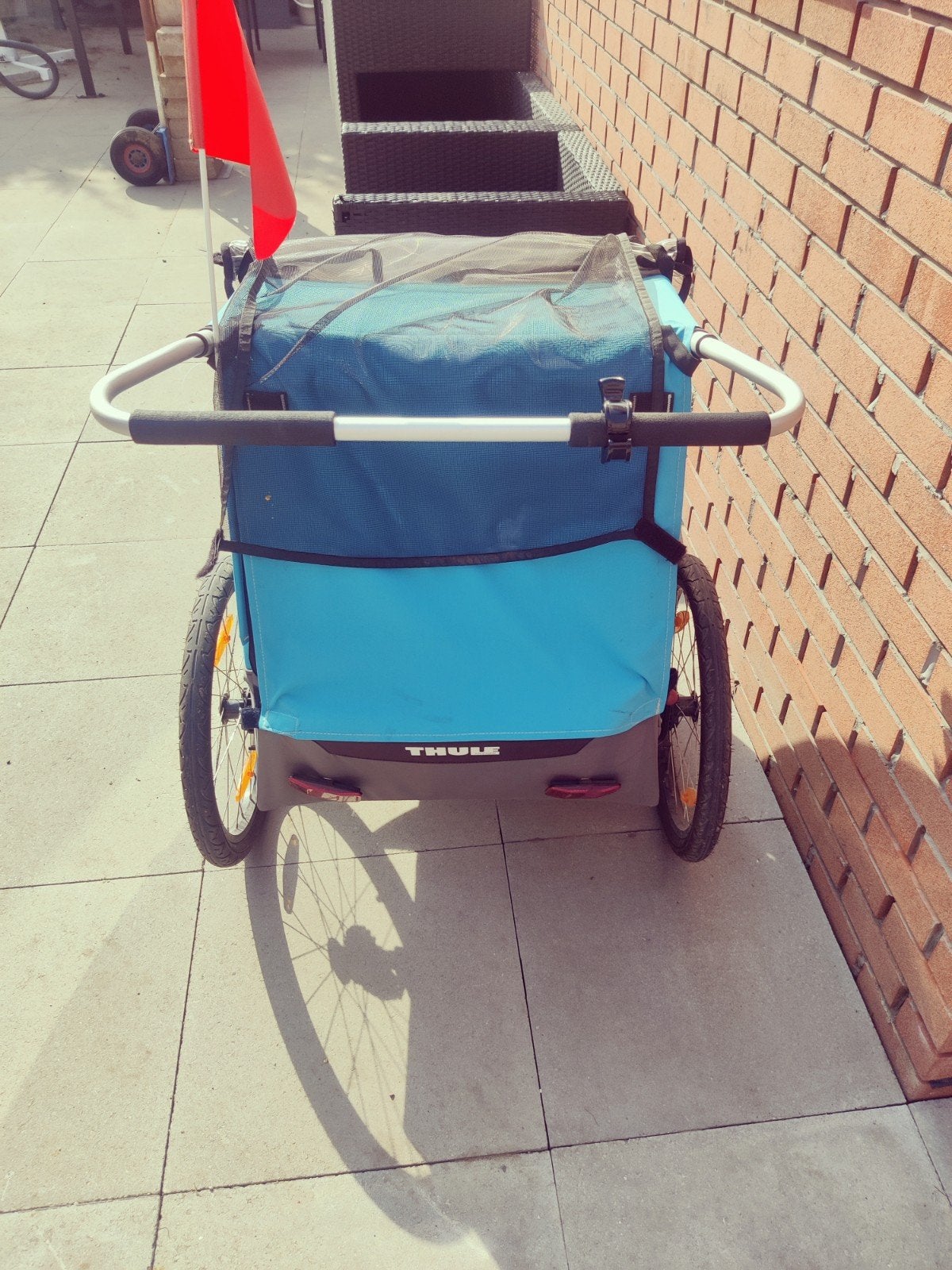 thule fietskar coaster xl, Vélos & Vélomoteurs, 20 à 40 kg, Enlèvement, Utilisé, Remorque pour enfant