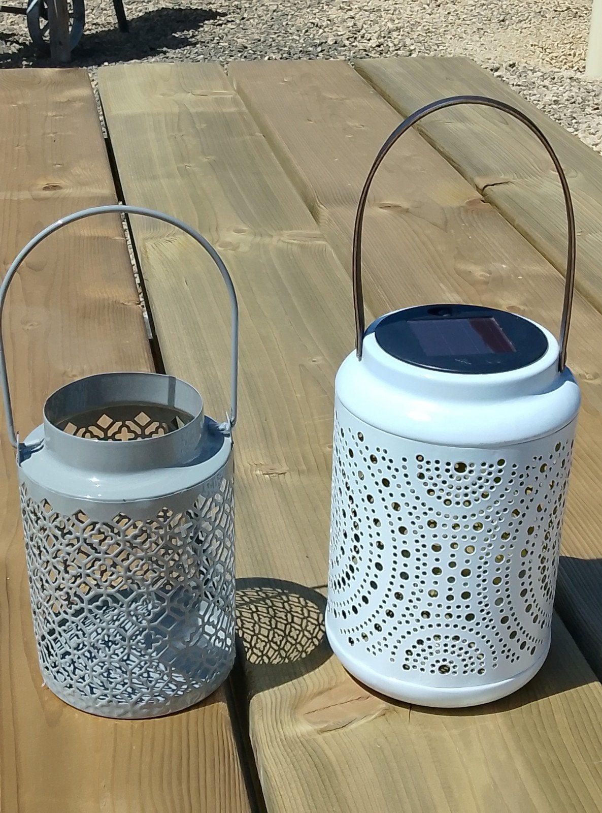 2 windlichten samen voor 5 euro, Tuin en Terras, Ophalen, IJzer, Batterij