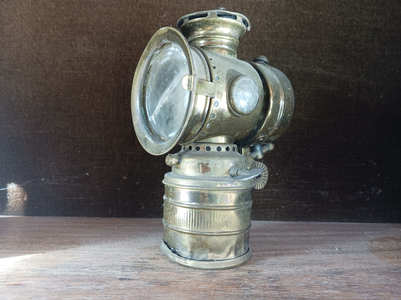 oude koperen  fiets lamp, Enlèvement ou Envoi