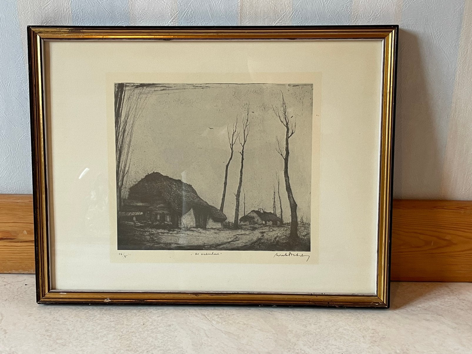 Ets “ De Achterhoek” - Dirk Baksteen, Antiquités & Art, Art | Eaux-fortes & Gravures, Eau-forte, Numéroté, Paysage, Enlèvement