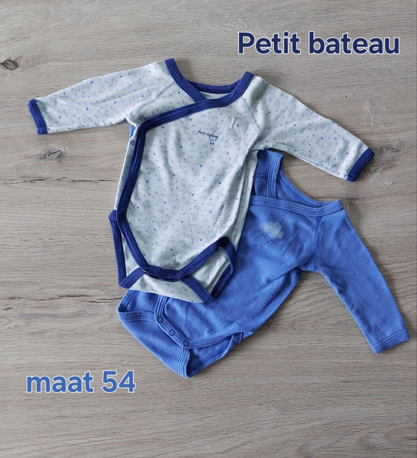 2 overslagbody's maat 54 (Petit bateau), Enfants & Bébés, Vêtements de bébé | Taille 50, Enlèvement