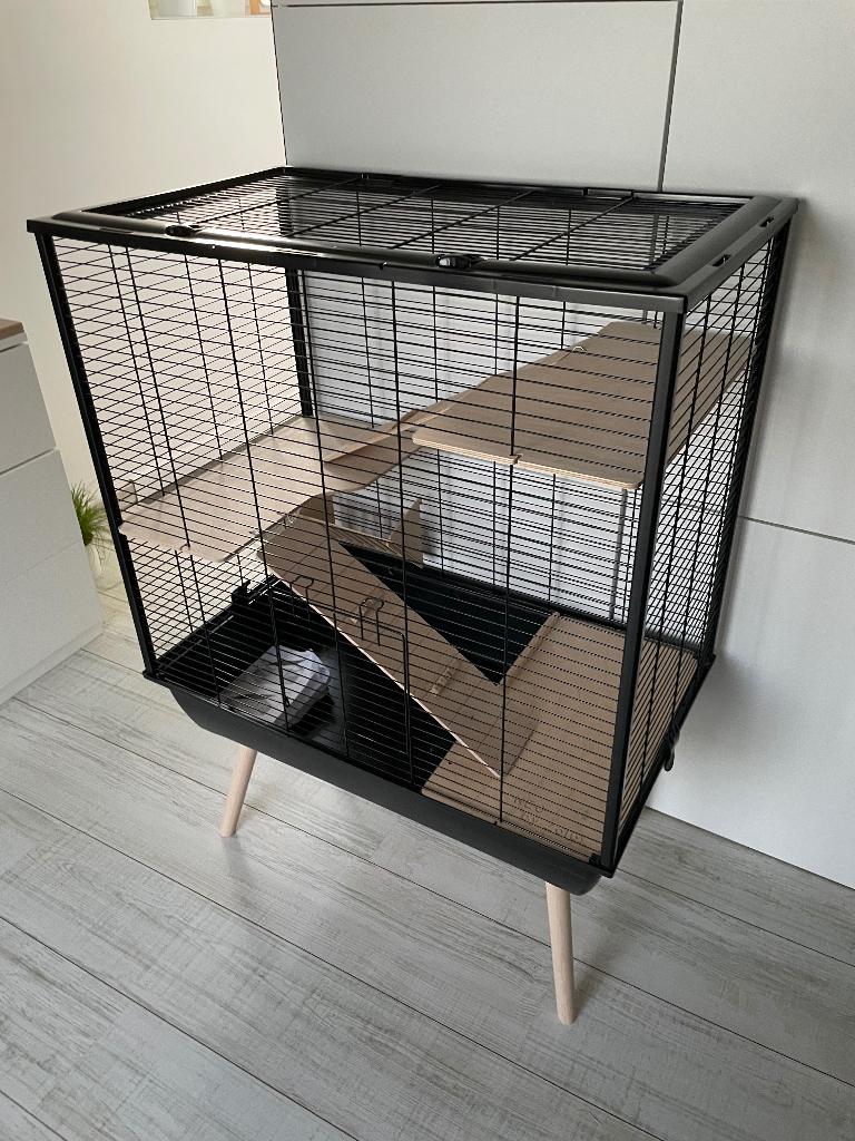 Zolux knaagdierkooi neo cosy large zwart Konijn Cavia Rat, Ophalen, Kooi, 60 tot 90 cm, Zo goed als nieuw