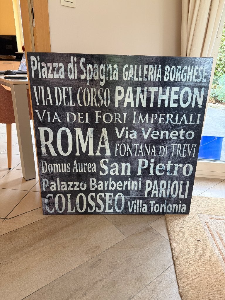 Cadre peinture de 90 sur 90 cm, Avec texte, 90 cm, 90 cm, Enlèvement