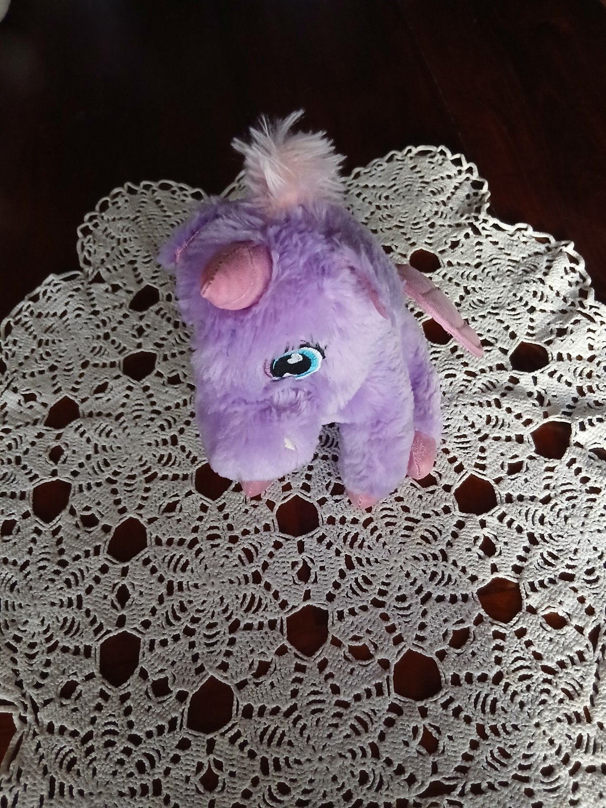 Mooie paarse pluche eenhoorn knuffel – € 3,00, Kinderen en Baby's, Ophalen of Verzenden, Eenhoorn