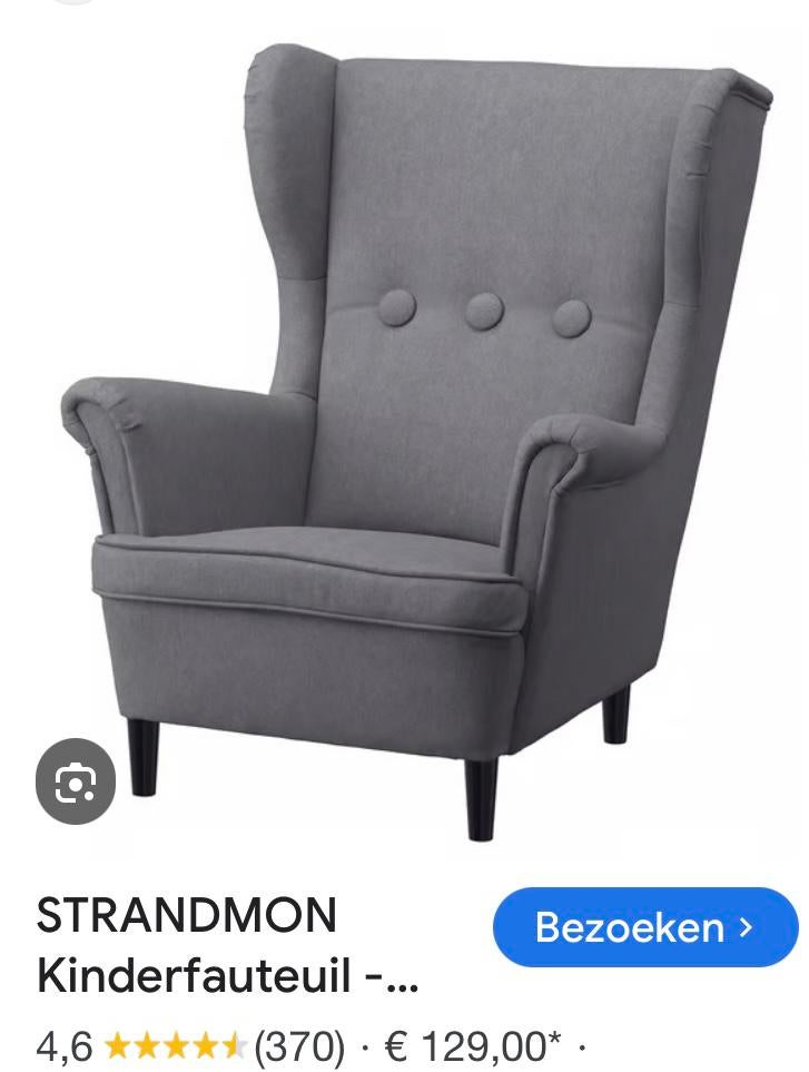 Zeteltje voor kids , donker grijs , prima staat, Ophalen, Zo goed als nieuw