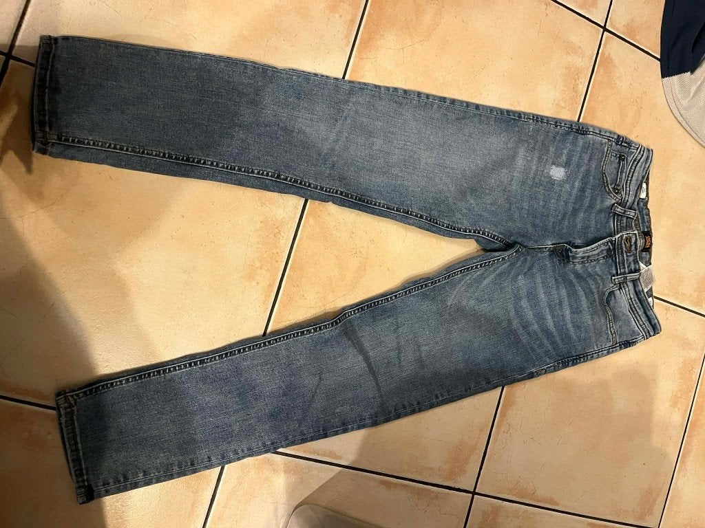 jeans jack jones 164 blauw, Broek, Gebruikt, Ophalen of Verzenden, Jongen
