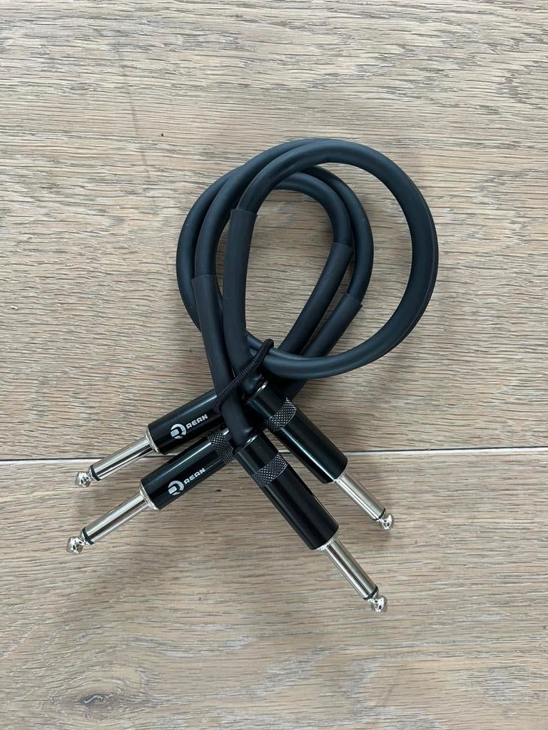 Lot de 2 câbles de 40 cm - jack 6,3 mono, Musique & Instruments, Enlèvement, Utilisé
