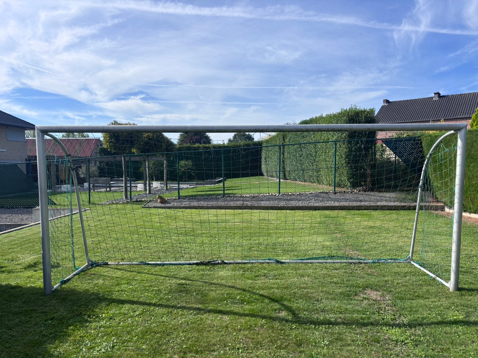 Professioneel INOX voetbaldoel 5,00 x 2,00 m – Roestvrij, Sport en Fitness, Ophalen, Zo goed als nieuw, Clubaccessoires