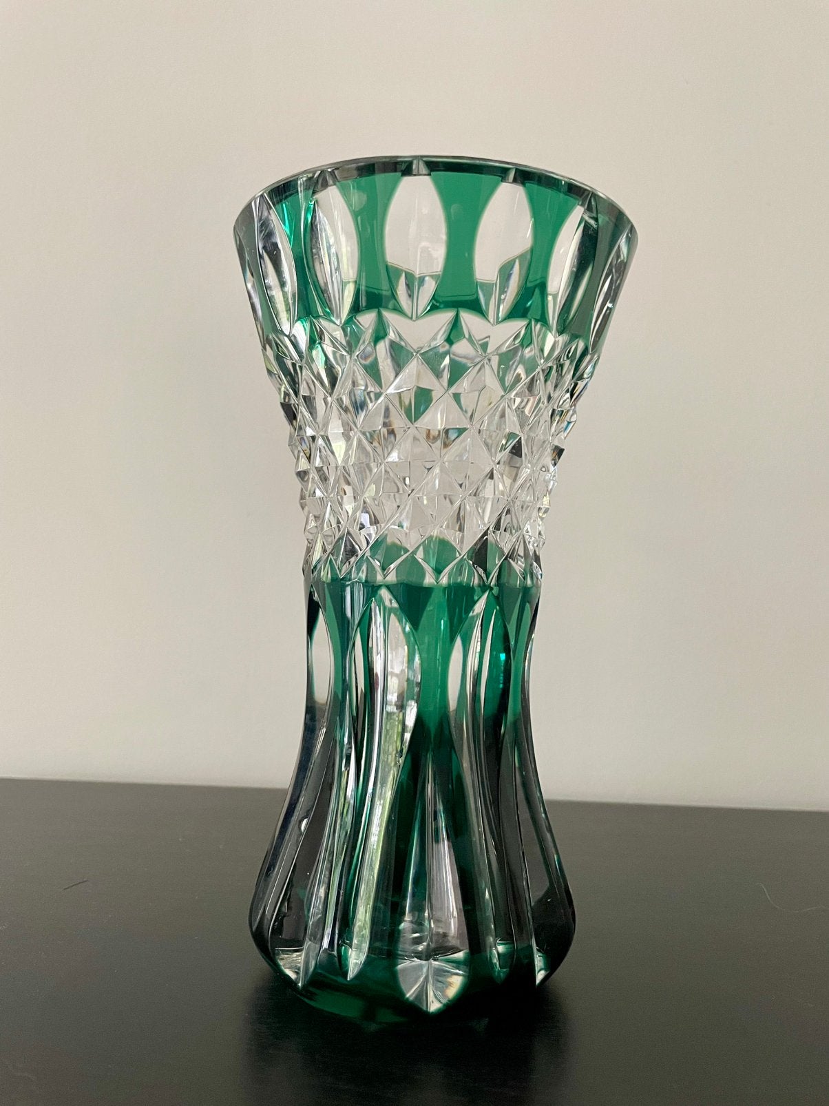 Val Saint Lambert kristallen vaas, Ophalen
