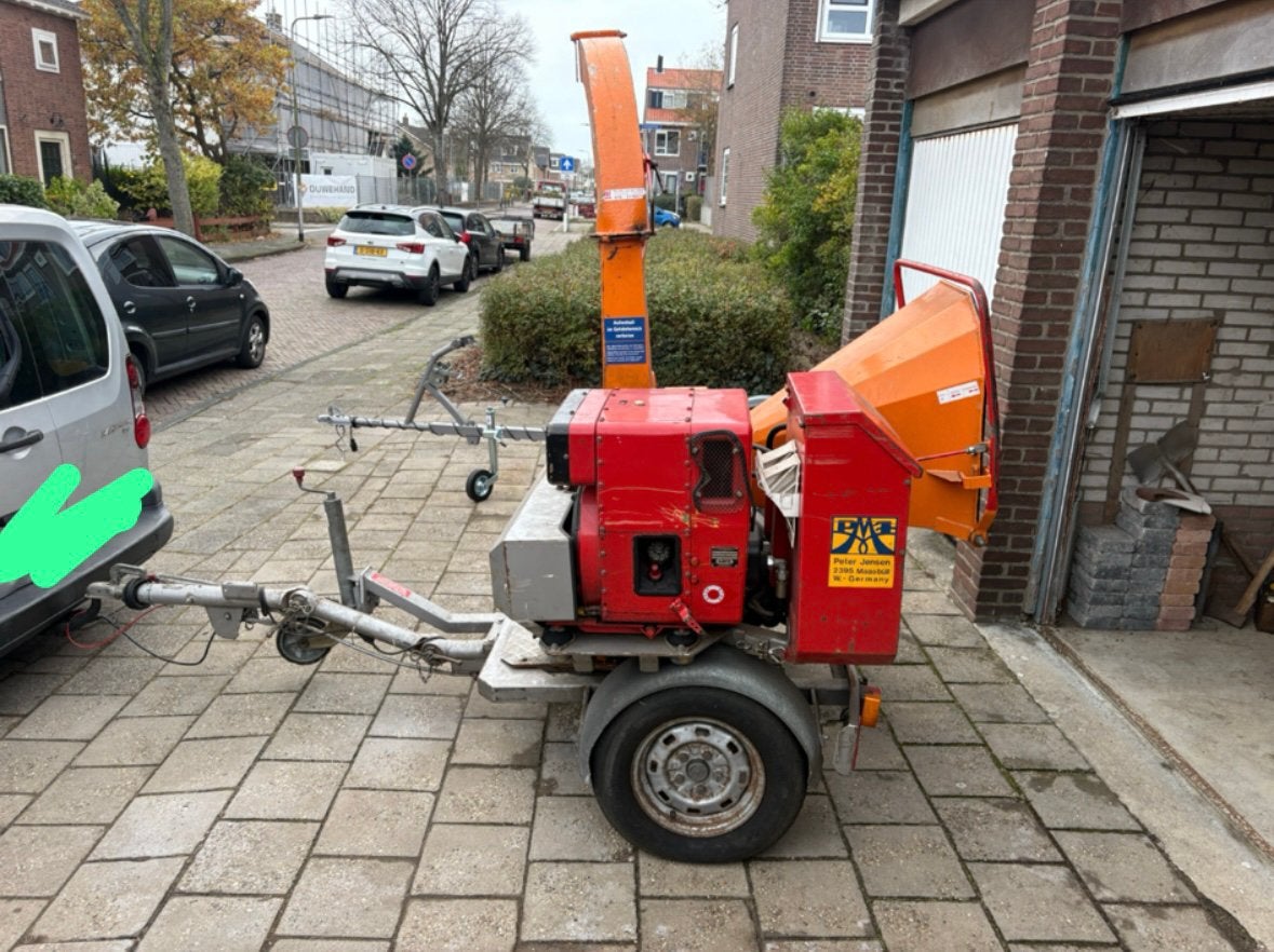 Houtversnipperaar hakselaar  Jensen-Angeln hovenier  tuin., Tuin en Terras, Ophalen, Gebruikt, Met opvangbak