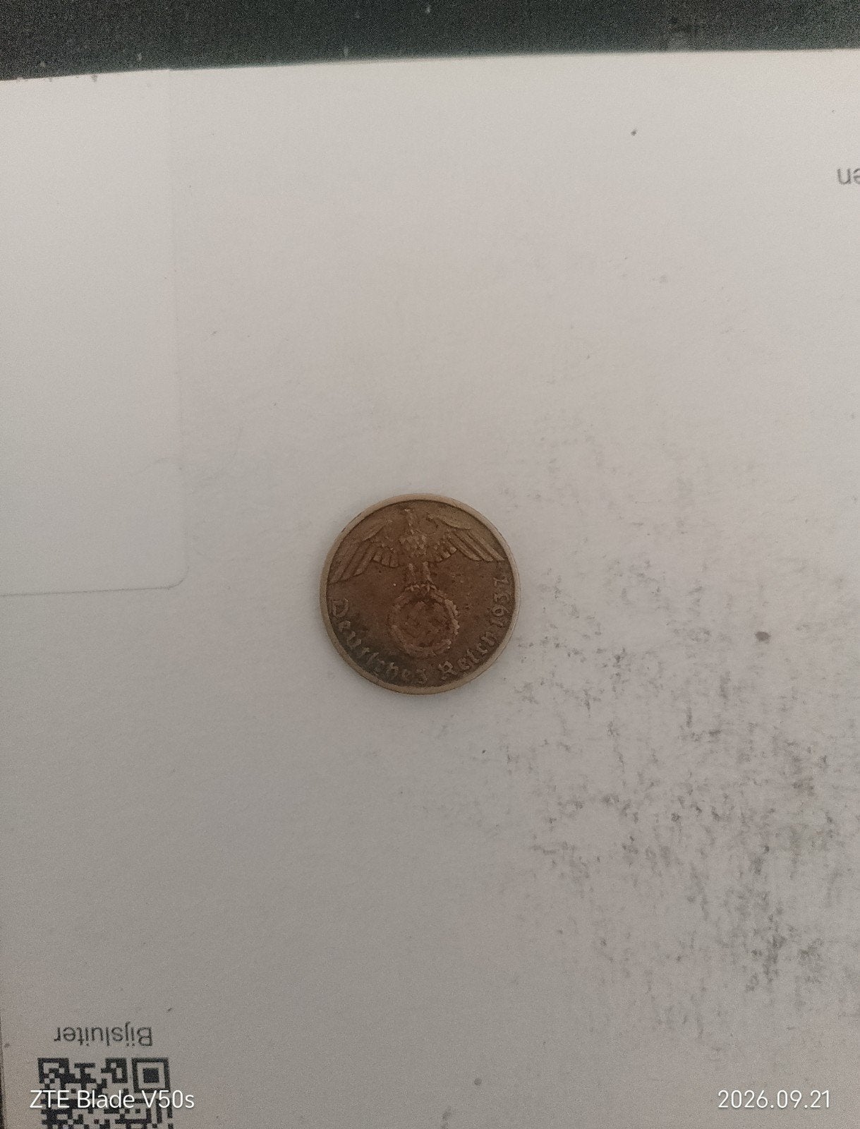 pièce de monnaie, Enlèvement ou Envoi