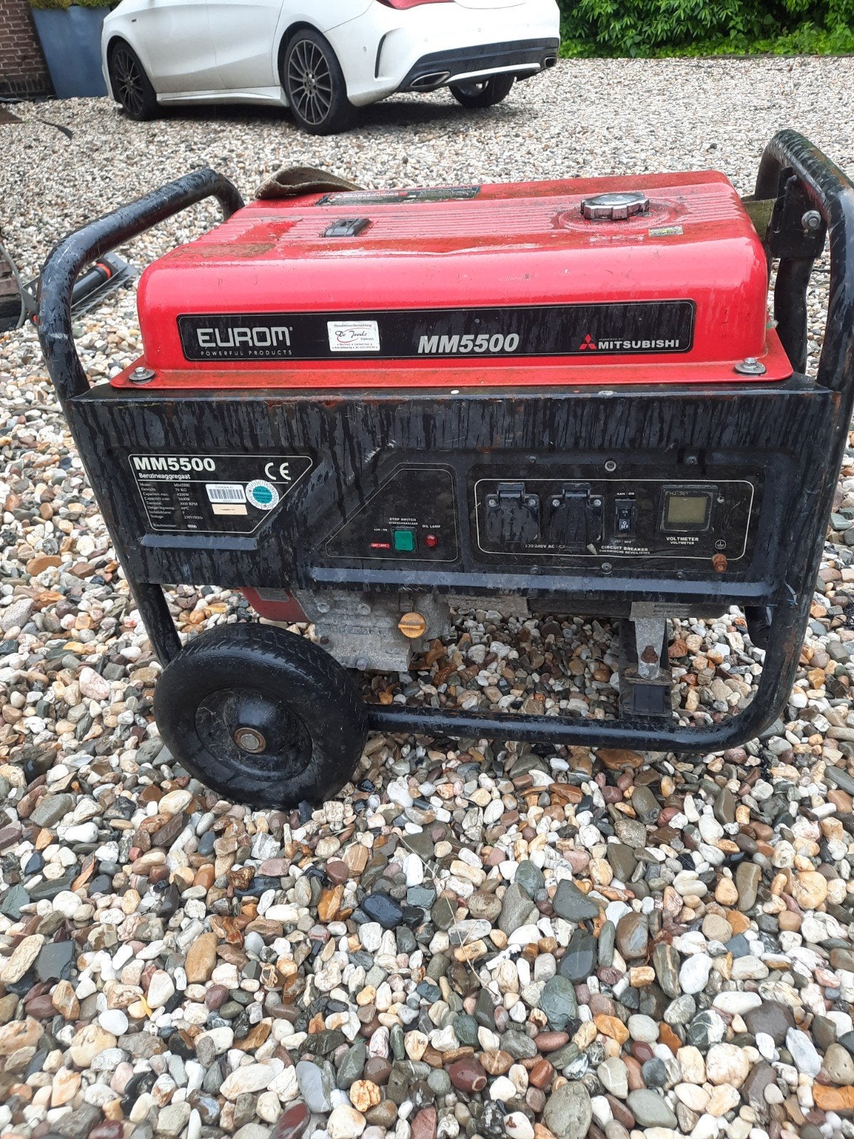 stroomgrop Eurom MM5500 Mitsubishi, Doe-het-zelf en Bouw, Aggregaten, Ophalen