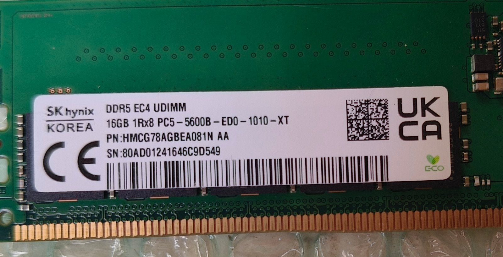 DDR5 SK Hynix 5600 MHz - De koningin van de OC, Computers en Software, RAM geheugen, Nieuw, Desktop, DDR5, 16 GB