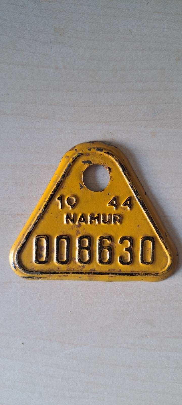 plaque velo 1944 province de Namur, Envoi