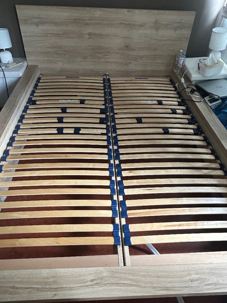 Bedframe 160x200 cm – zonder lattenbodems, Beige, Enlèvement, Utilisé, 200 cm