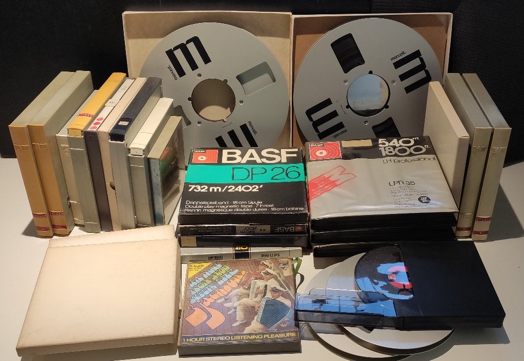 Audio spoelen groot en kleinere, plastiek en metalen, Enlèvement, Magnétophone