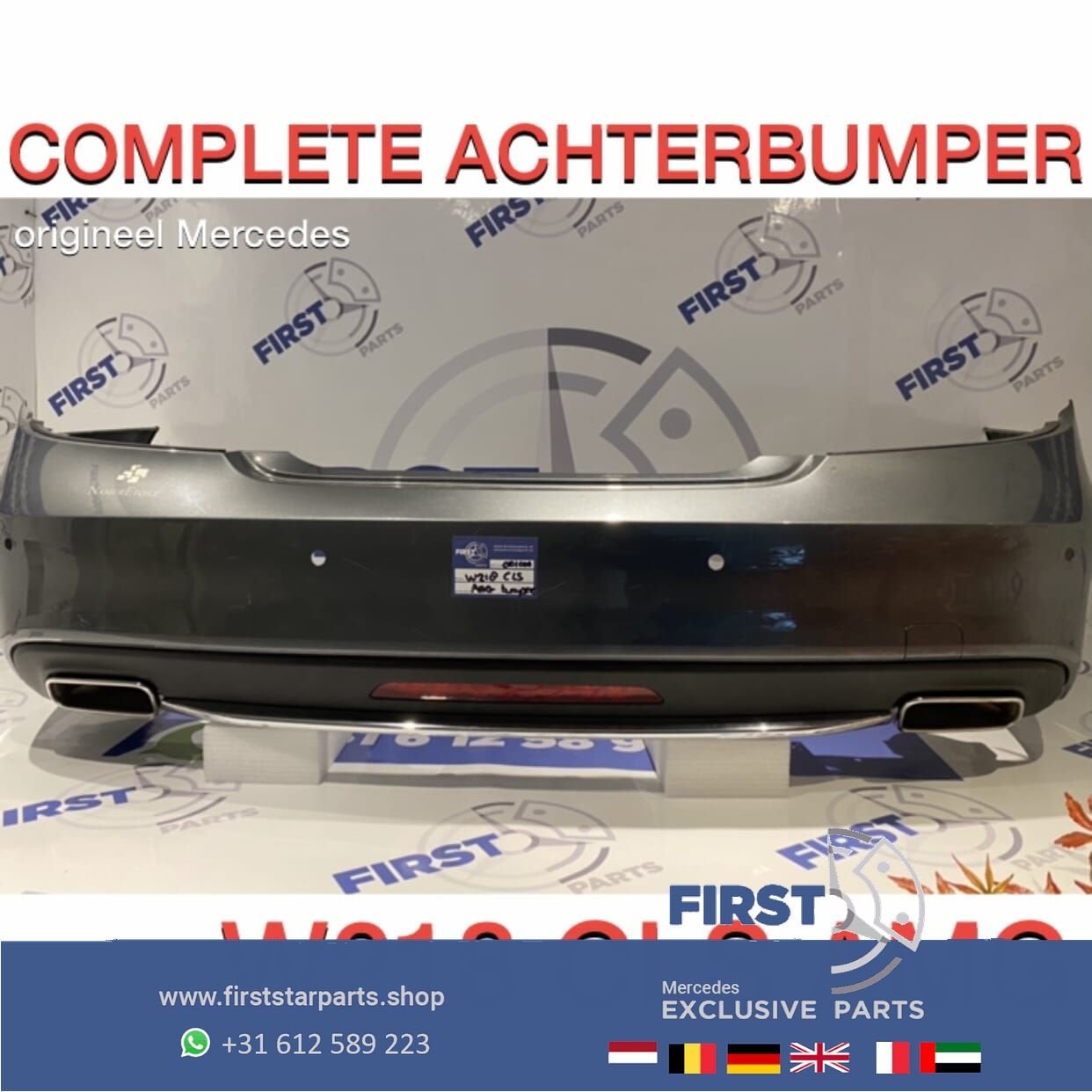 W218 CLS AMG ACHTERBUMPER + DIFFUSER + UITLAATSIERSTUKKEN CO, Arrière, Utilisé, -, -