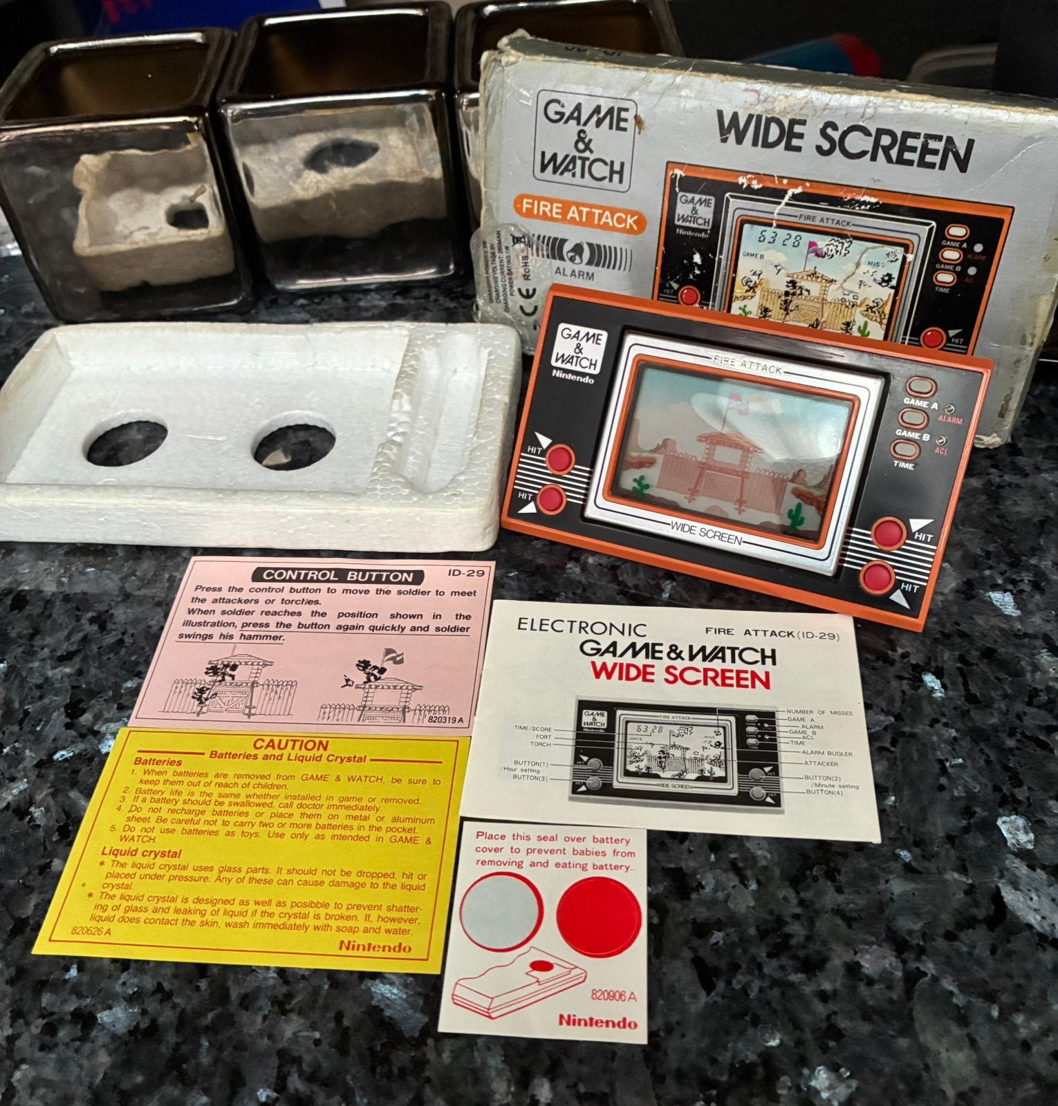Nintendo Game&watch Fire Attack CIB 1982 ID-29, Ophalen of Verzenden, Gebruikt, Avontuur en Actie