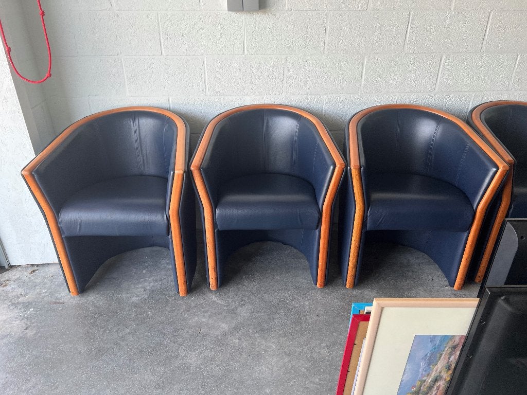 Lederen fauteuils, Ophalen, Gebruikt, Minder dan 75 cm, Leer