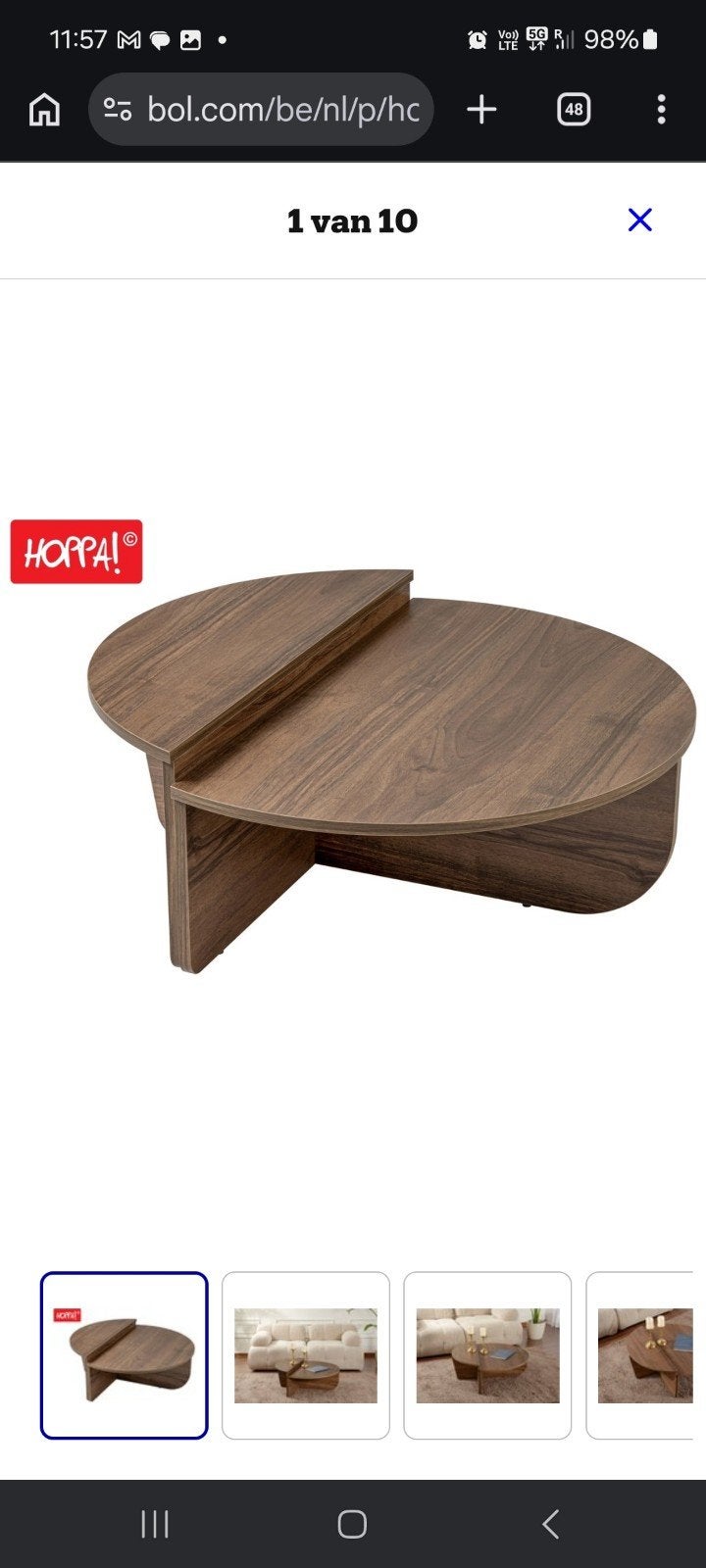 Salontafel rond, Huis en Inrichting, Tafels | Salontafels, Ophalen, Rond