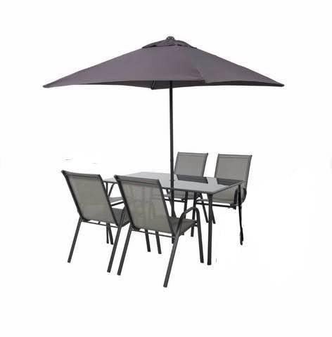Table de jardin chaises et parasol, Jardin & Terrasse, Enlèvement, Neuf