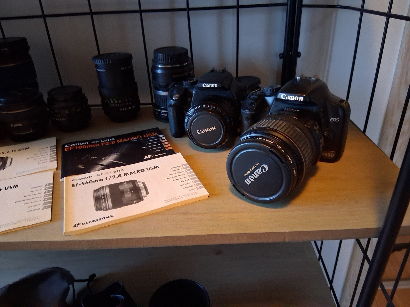 2 canon camera's +  lenzen en toebehoren, Enlèvement, Utilisé, Canon