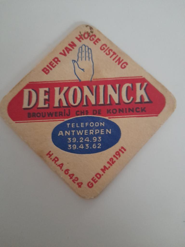 Tapis à bière de la brasserie De Koninck, Envoi, De Koninck