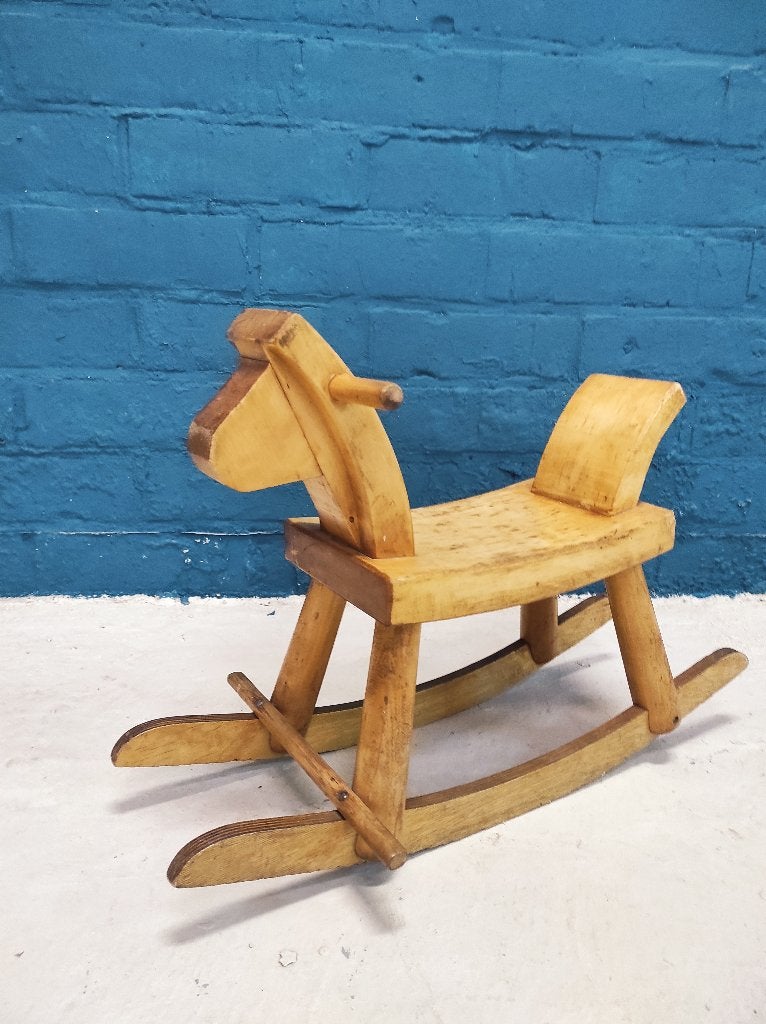 vintage Scandinavisch schommelpaard, Ophalen