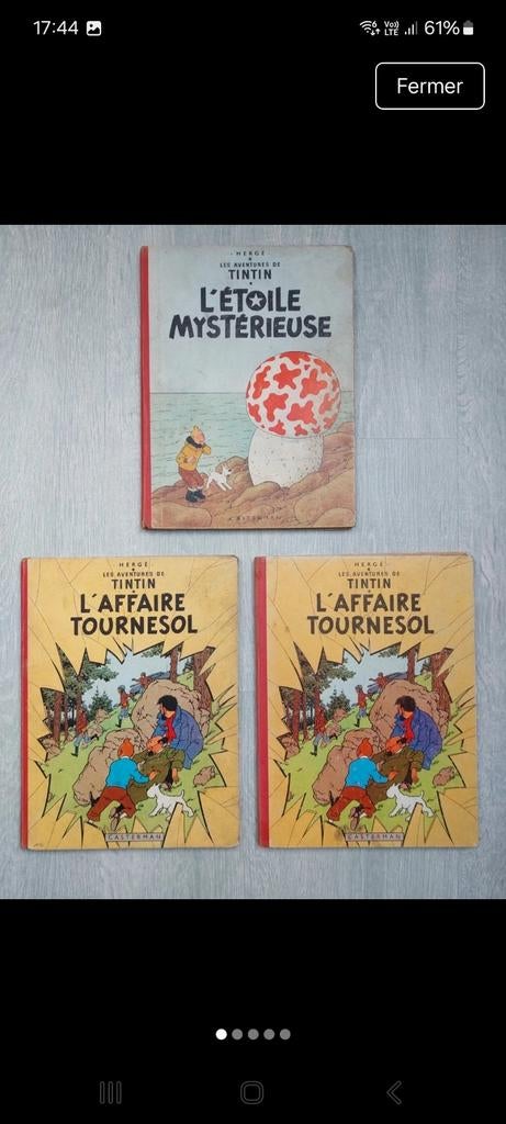 Ancien livres Tintin, Ophalen of Verzenden