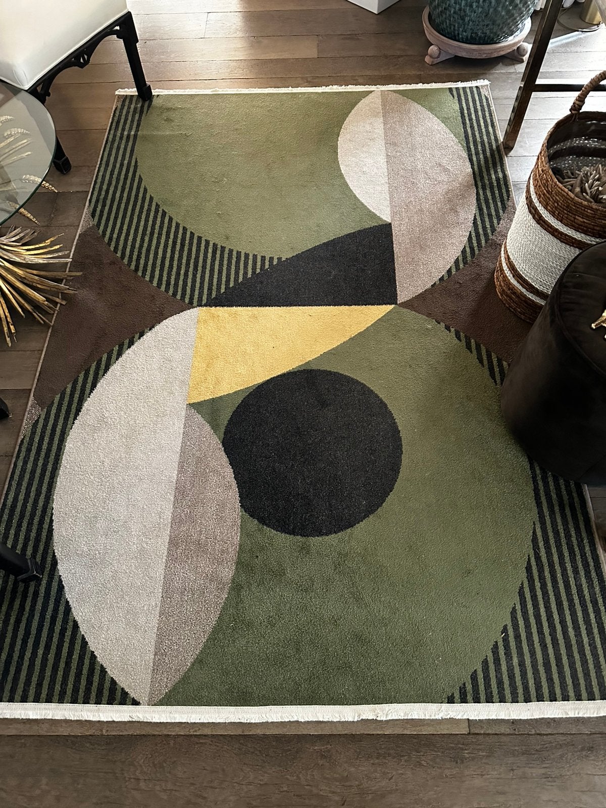 Superbe tapis design aux motifs géométriques, Maison & Meubles, Enlèvement, Beige