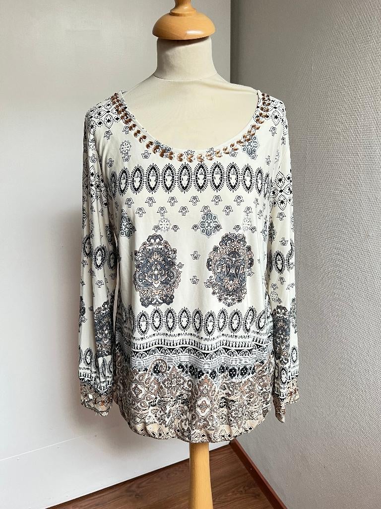 Beige dames top van K-Design maat L, Kleding | Dames, K-design, Beige, Maat 42/44 (L), Ophalen of Verzenden