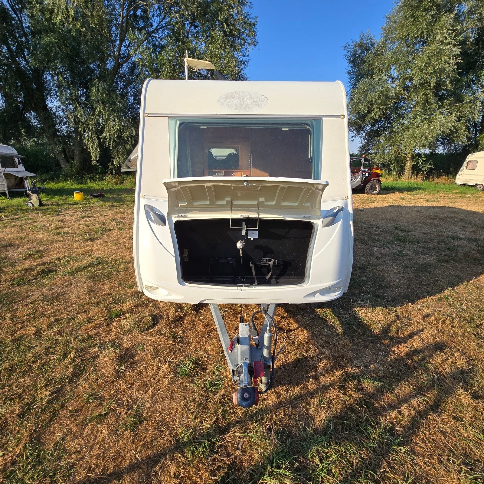 Caravan 4 slaapplaatsen Badkamer wc douche camping werfkeet, Enlèvement