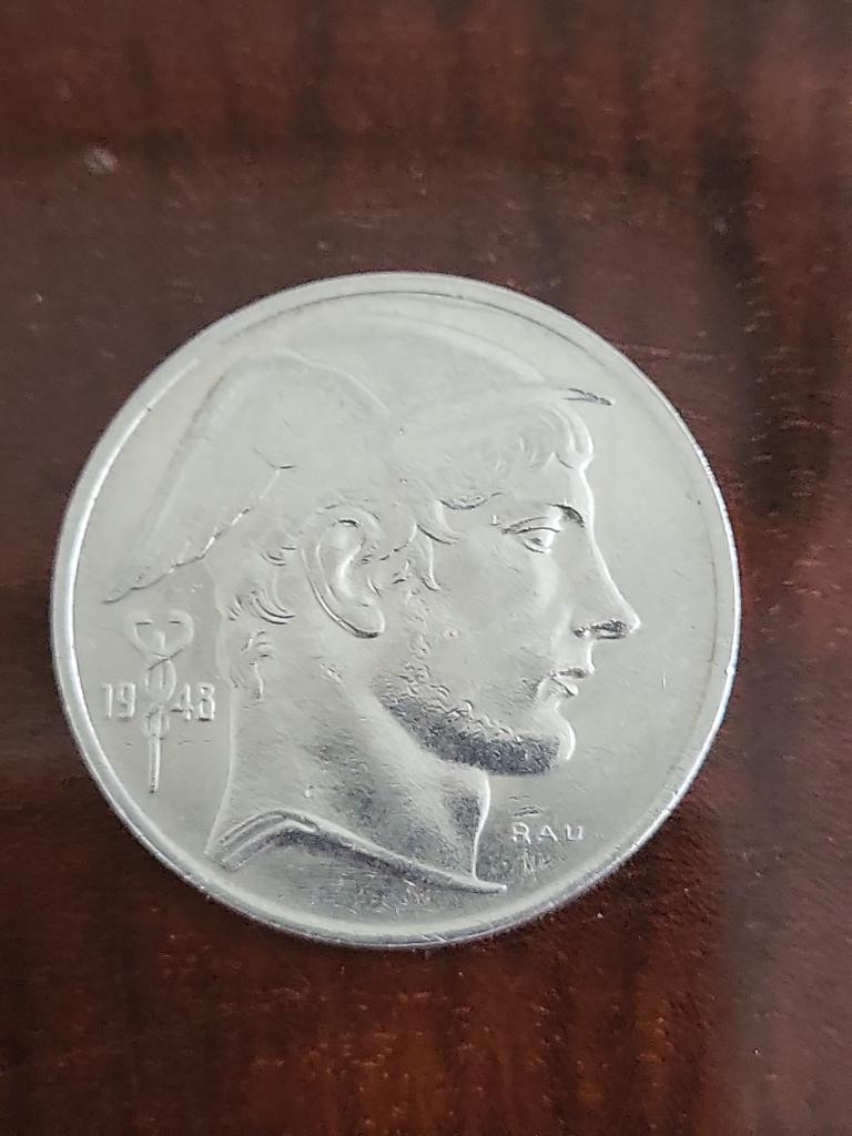 Pièce originale belge de 50 frank datant de 1948 Léopold III, Enlèvement ou Envoi, Monnaie en vrac, Argent, Argent