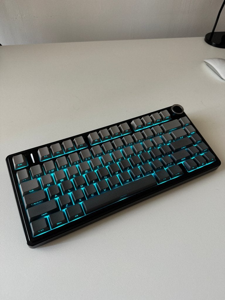 AULA F75 mechanisch QWERTY toetsenbord RGB met draaiknop, Computers en Software, Ophalen, Qwerty, Gebruikt, Verlichte toetsen