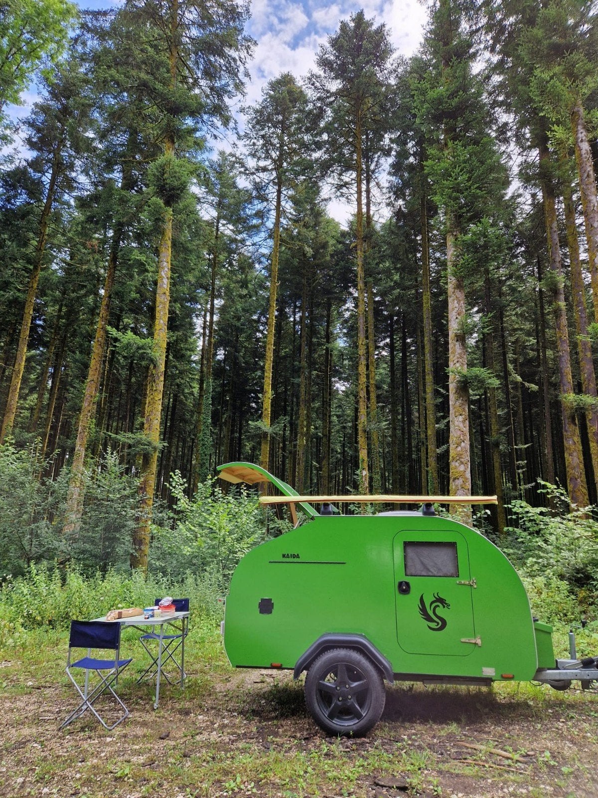 Teardrop KAIDA - Mini caravan, Jusqu'à 4 m, Particulier, Auvent, Jusqu'à 500 kg