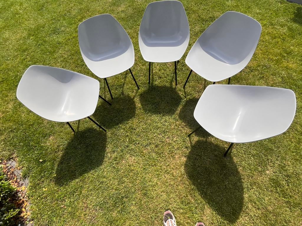 kunststof kuipstoelen : 5 stuks, Tuin en Terras, Ophalen, Zo goed als nieuw, Kunststof