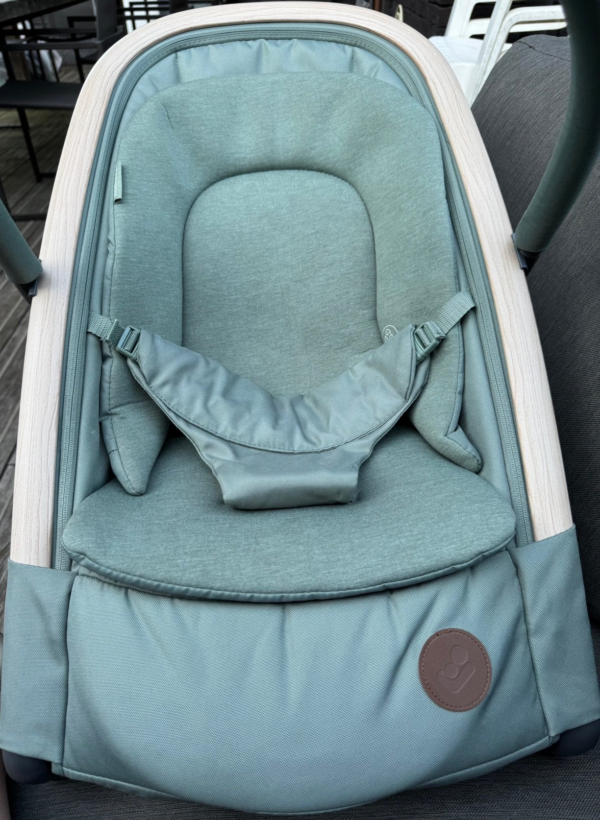 Wipstoel Maxicosi Kori - groen, Enlèvement, Comme neuf, Chaise rebondissante, Réglable
