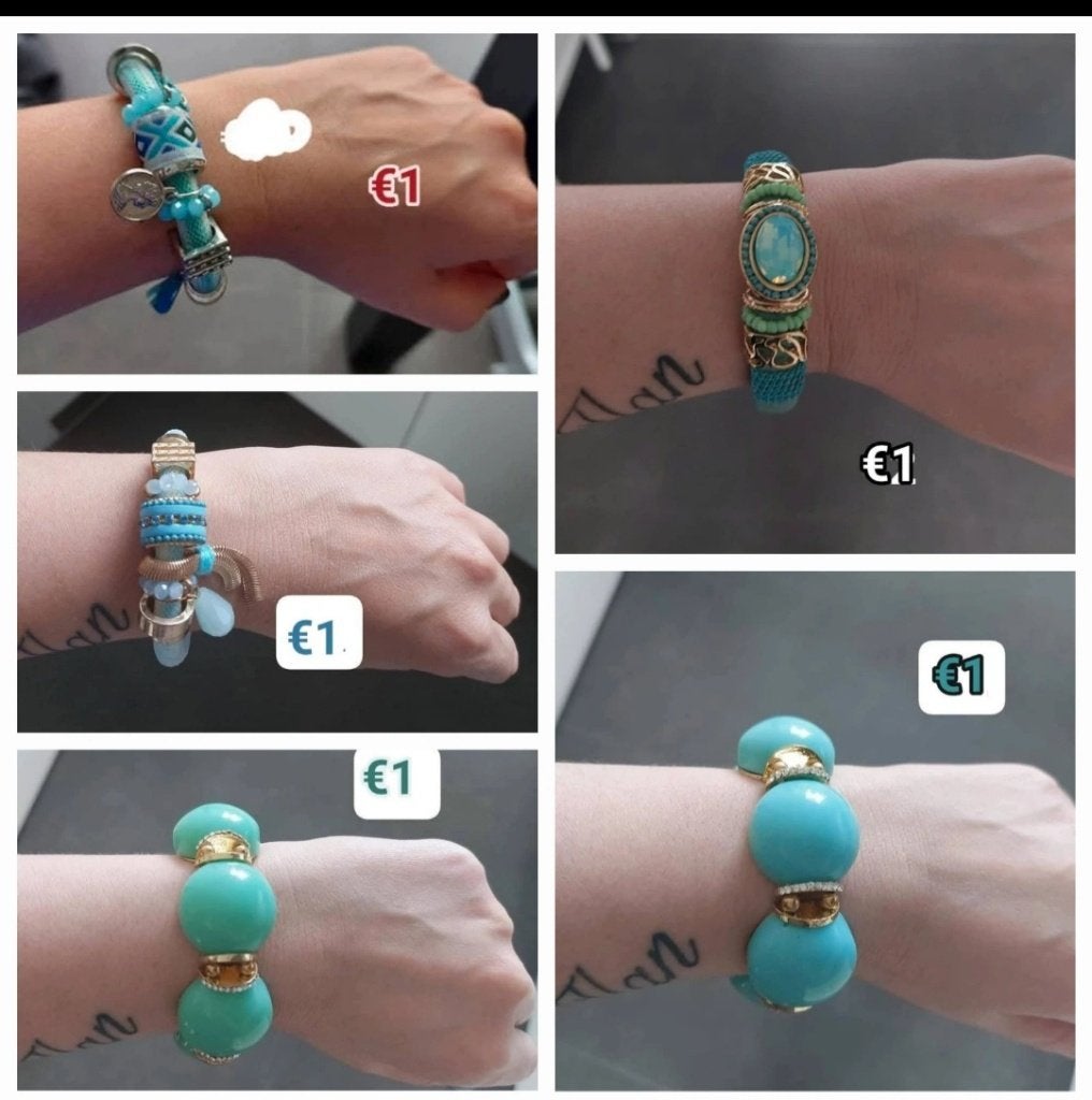 Partijtje armbanden, Bijoux, Sacs & Beauté, Enlèvement ou Envoi, Neuf, Autres couleurs, Autres matériaux