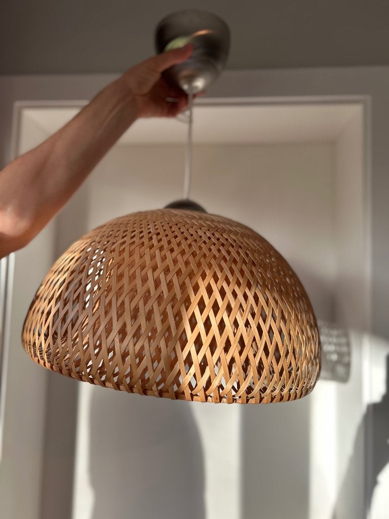 Ikea-lamp, Ophalen, Gebruikt, Hout, E27 (groot)