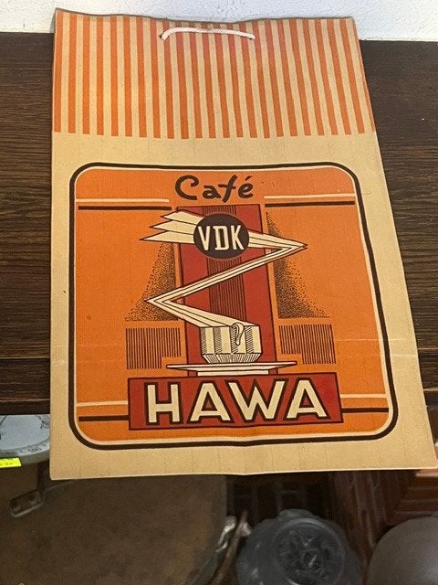 Sac en papier d'époque VDK Hawa Coffee, Collections, Enlèvement