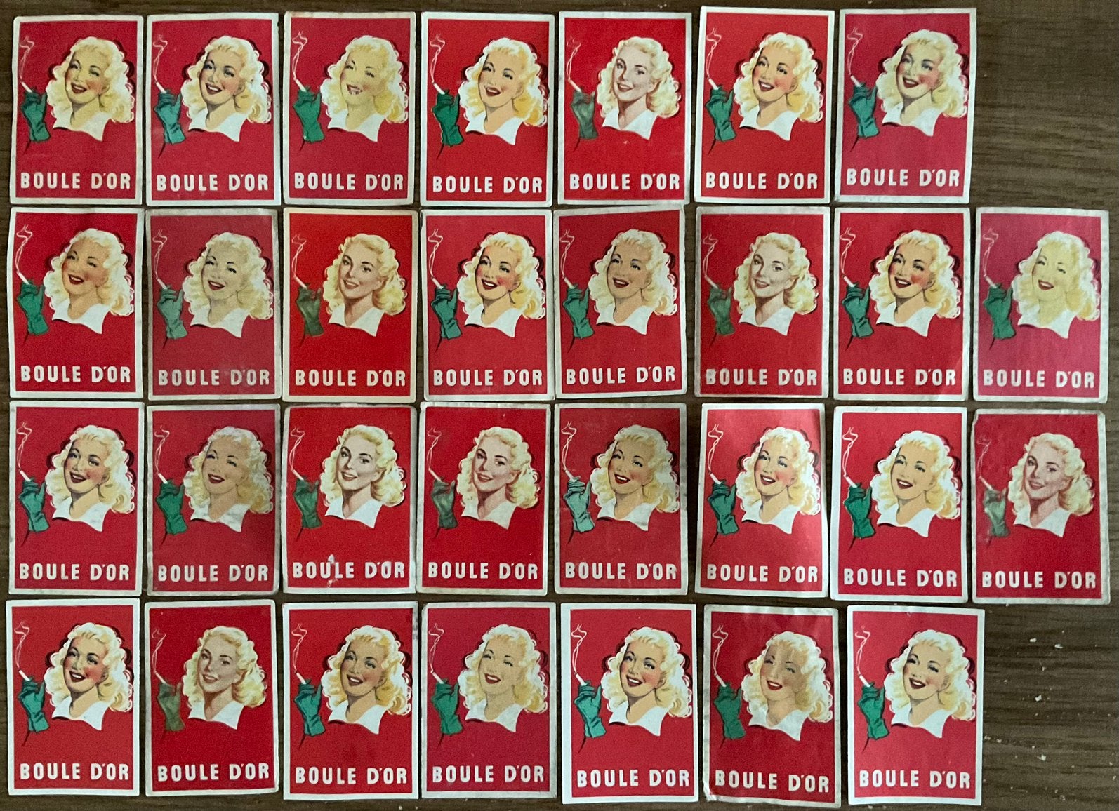 Étiquettes BOULE D'OR/Matchbox, Enlèvement ou Envoi, Comme neuf, Boîtes ou marques d'allumettes