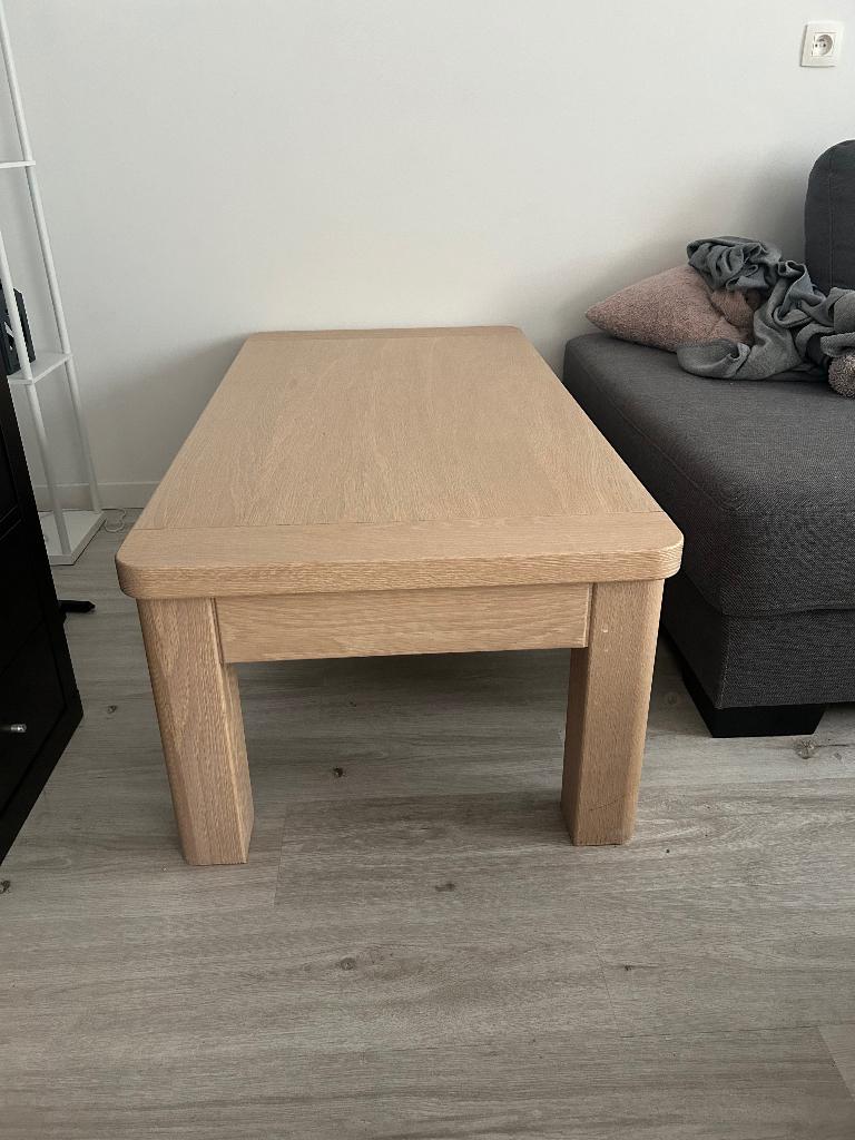 Table basse en bois massif, Maison & Meubles, Tables | Tables de salon, 100 à 150 cm, Moins de 50 cm, Enlèvement, Utilisé