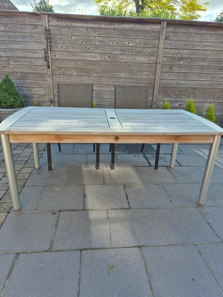 Teak tafel, Huis en Inrichting, Tafels | Eettafels, Ophalen, Gebruikt