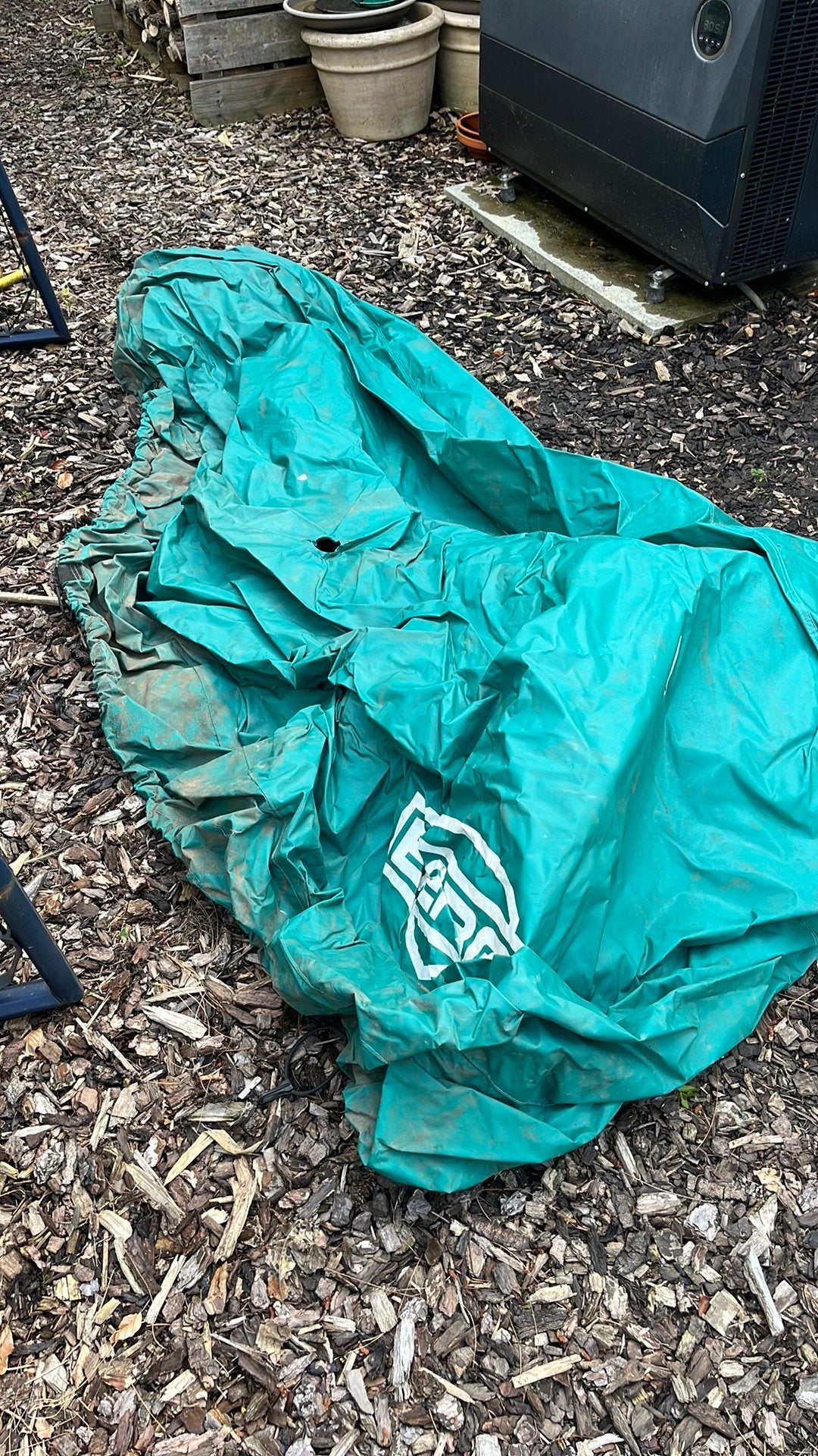 Hoes voor trampoline Berg diameter 330cm groen, Ophalen, Gebruikt