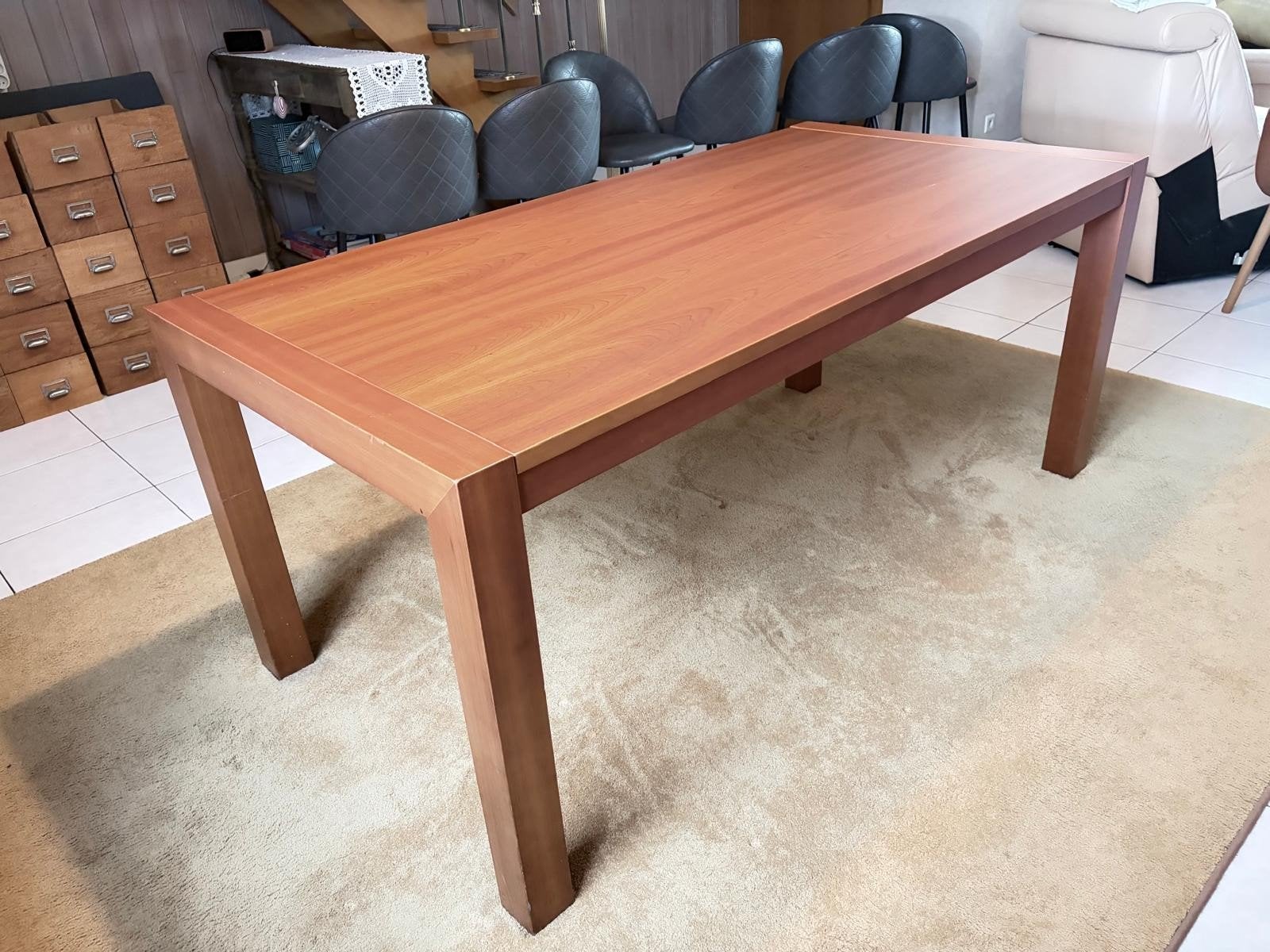 uitschuifbare massief houten tafel, Huis en Inrichting, Tafels | Eettafels, Ophalen