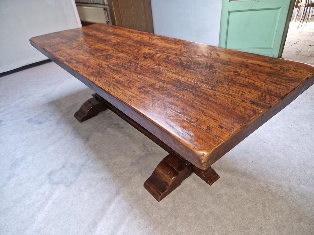 Table de monastère ancienne, table d'abbaye 240 cm, Maison & Meubles, Tables | Tables de salon, Chêne, Enlèvement